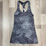 Lululemon Size 4-S Women's Black-Gray Tweed Racerback Activewear Top