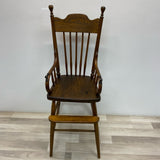 Antique Brown Wood High Chair