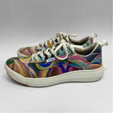 Vans Size 7.5 Women's Tan-Multi Pattern Lace Up Sneakers