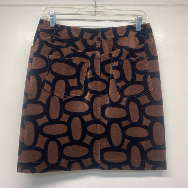 Boden Size 6 Women's Brown-Black Pattern Pencil-Knee Skirt