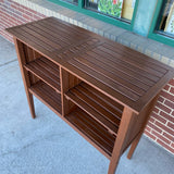 Brown Wood Bar Table w 2 Bar Stools