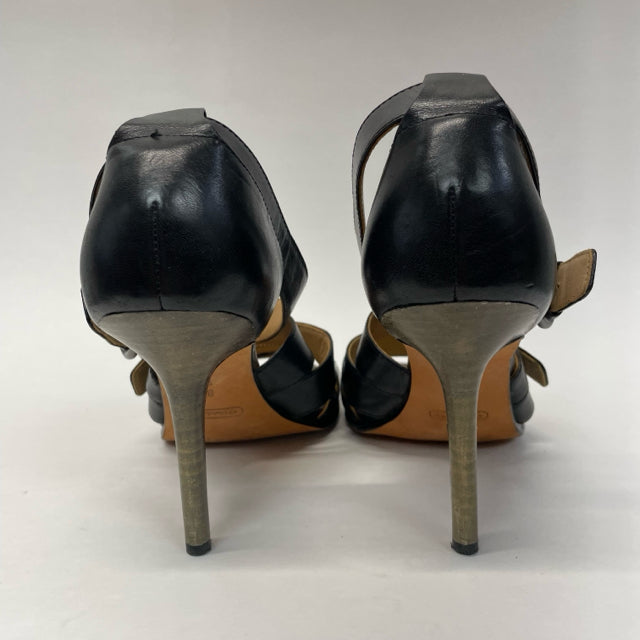 Coach Size 8 Women's Black Solid Strappy Heels