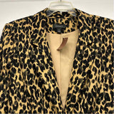 Halogen Women's Size 3X Brown-Multi Animal Print Single Button Jacket