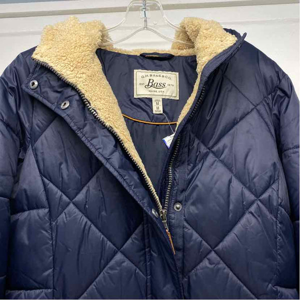 G.H.Bass & Co. Women's Size M Navy Solid Zip Up/Hoodie Coat