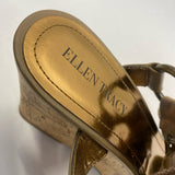 Ellen Tracy Size 8 Women's Brown Solid Wedge Sandals