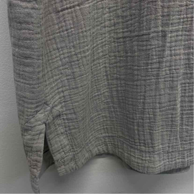 Carbon 2 Cobalt Size Xl Women's Gray Solid Shift Short Sleeve Hoodie Dress