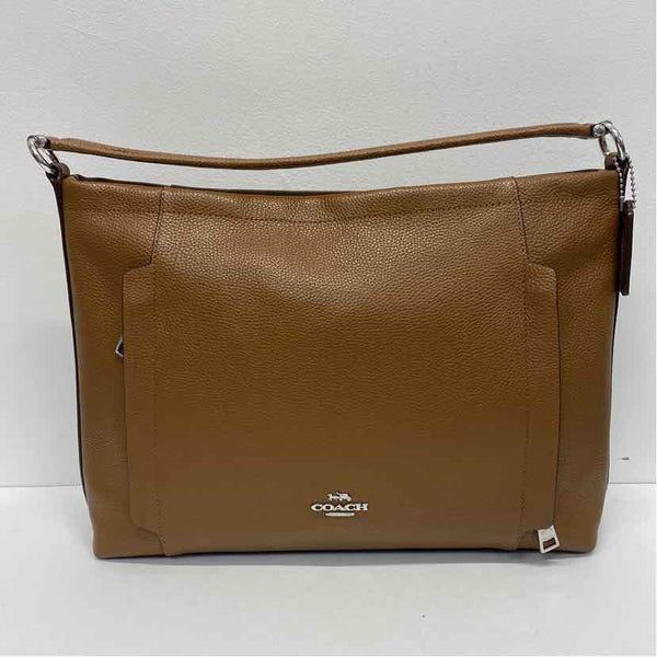 Coach Caramel Leather Pebbled Shoulder Handbag