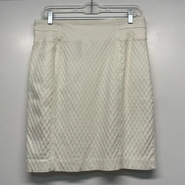 Tribal Size 8 Women's White Textured Pencil Skirt