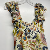 House of Harlow Size XS Women's Beige Pattern Maxi-Sleeveless Dress
