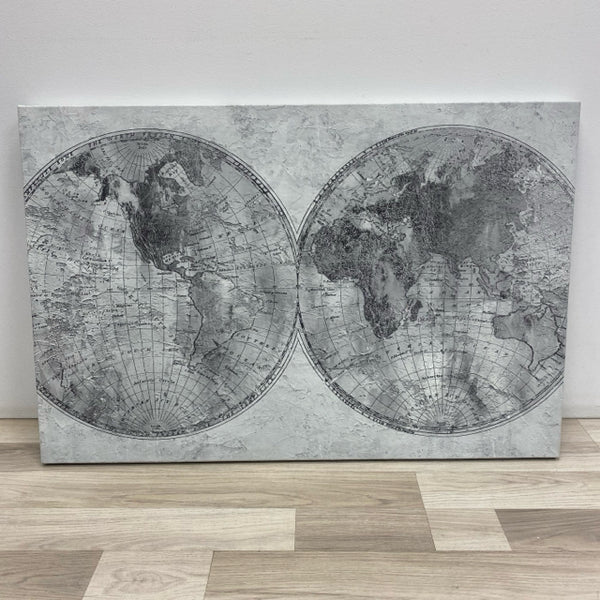 Light Gray Hanging World Map
