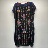 Johnny Was Size M Women's Black-Multi Embroidered Kurta Dress