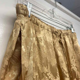 Rich Radi Qs Size 3XL- 16 Women's Gold Embossed Pull On Pants
