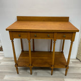 Brown Wood 3 Drawer Console - Sofa Table