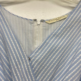 Wayward  Fancies Women's Size 2 Xl-16 Blue-White Striped Long Sleeve Dress