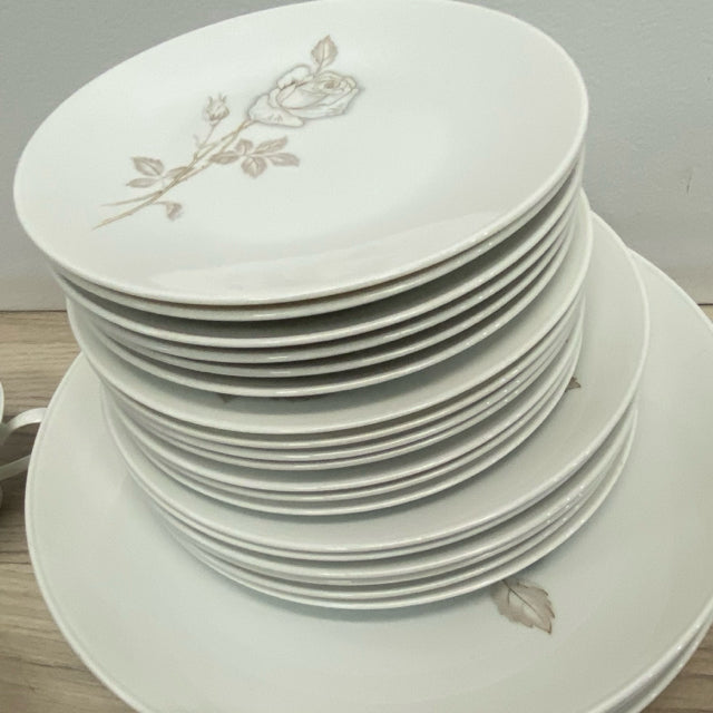 Rosenthal Classic Rose White-Gold Porcelain Dinnerware