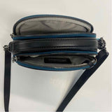 Tumi Voyager Blue Leather Iridescent Crossbody Handbag