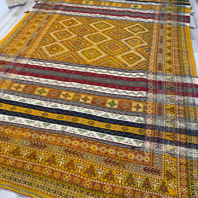 Yellow-Multicolor Wool Rug