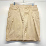 Saint James Size 12 Women's Beige Solid Pencil Skirt