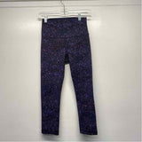 Lululemon Size 4 Women's Black-Purple Pattern Capri Leggings Activewear Pants