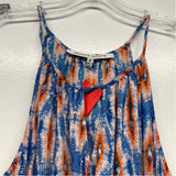 Collective Concepts Size M Women's Blue-Pink Pattern Maxi Dress