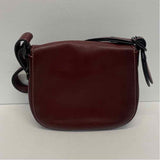 Coach Burgundy Solid Leather Crossbody Handbag