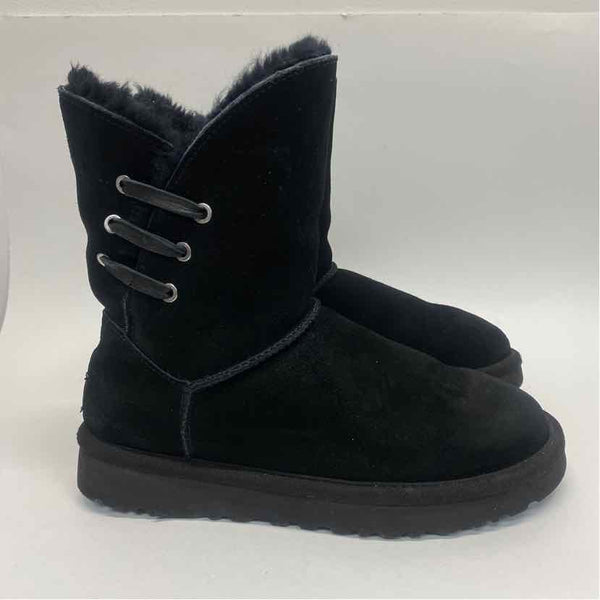 Ugg Size 6 Women's Black Solid Short Boots