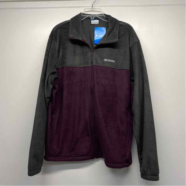 Columbia Size XL Gray - Purple Fleece Polyester Colorblock Men's Men's Fleece