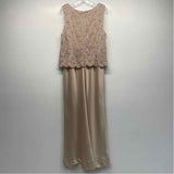Alex Evenings Size 12-L Women's Champagne Lace Maxi Dress