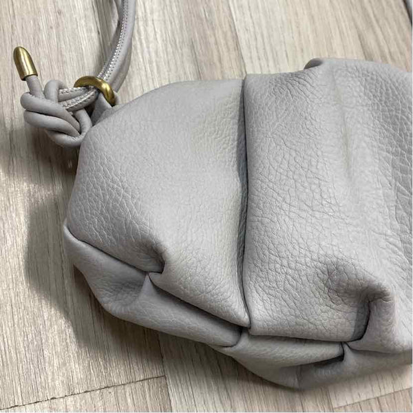 By Anthropologie Gray Faux Leather Pebbled Shoulder Handbag