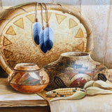 Southwestern - style Pottery and Corn By Mario Jung