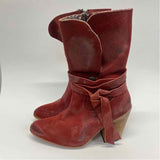 Freebird by Steven Size 6 Women's Red Distressed Heel Boots