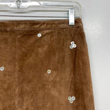 For Joseph Women's Size 27-4 Brown Flare Hem Beaded Skirt