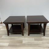 Side Brown Wood Table