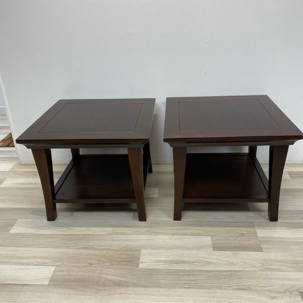 Side Brown Wood Table