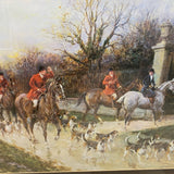 Setting Out - Heywood Hardy - Equestrian scene riders in red coats wall decor
