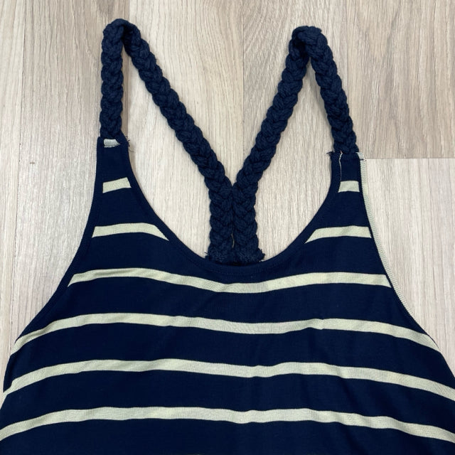 Ocean Drive Size M Women's Navy-White Stripe Racerback Sleeveless Top