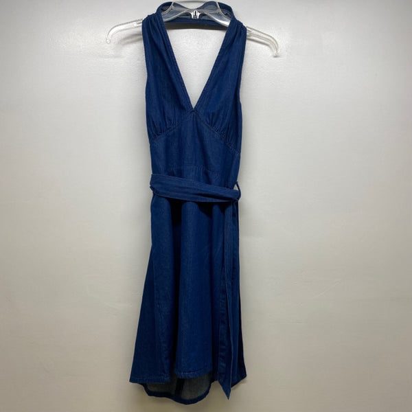 Lili Sidonio Molly Bracken Women's Size S Blue Solid Halter Dress
