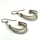 Silver-Yellow 14K Earrings