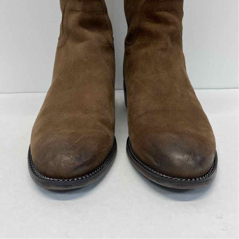 Franco Sarto Size 9 Women's Brown Solid Riding Boots