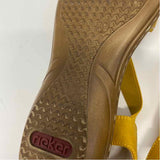 Rieker Size 39-8.5 Women's Mustard Beaded Slingback Sandals