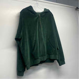 Pact Women's Size Xl Green Solid Zip Up/Hoodie Jacket