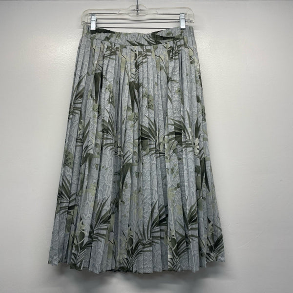 Ted Baker Size 3 ( 6-8) Women's Grey-Green Pattern Below Knee Skirt