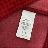 Cabi Women's Size L Red Houndstooth Cape Coat