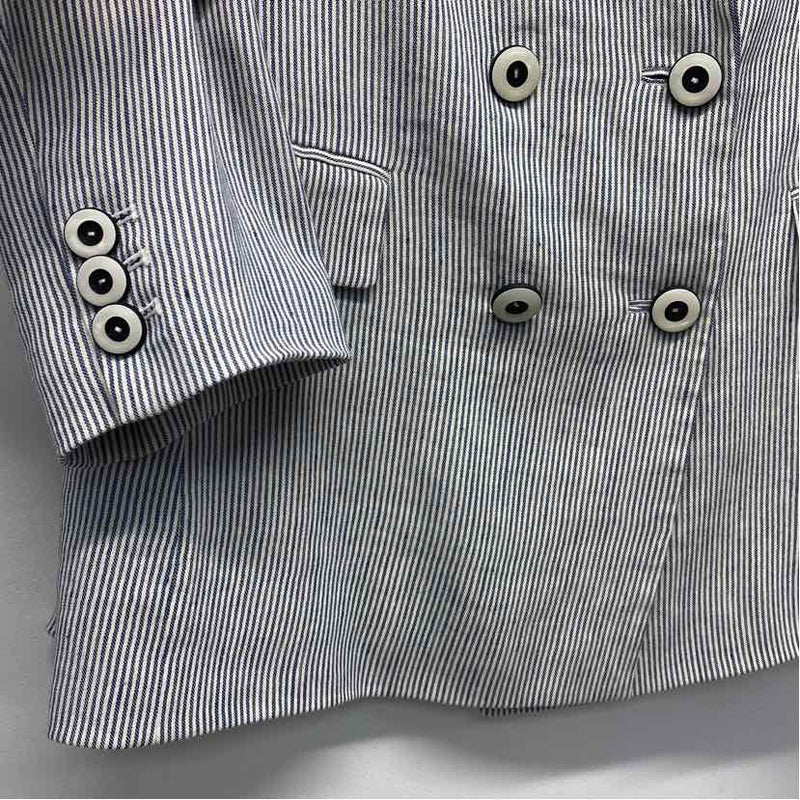 Antonio Melani Women's Size 16-XXL Blue-White Stripe Double Breasted Jacket