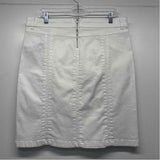 Beija Flor Size 10-30 Women's White Solid Pencil-Knee Skirt
