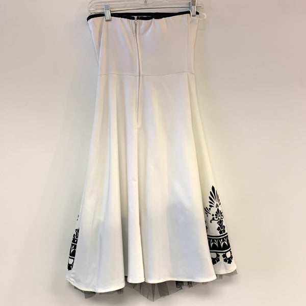 Speechless Size S Women's White Embossed Strapless Dress