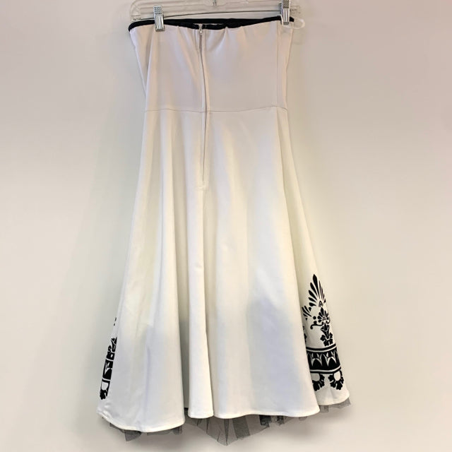 Speechless Women's Size S White Embossed Polyester Blend Strapless Dress