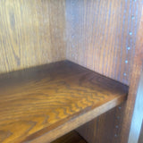 Adjustable Shelves Brown Wood Bookcase