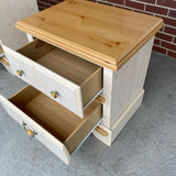 Kathy Ireland Beige Wood Nightstand