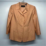 Dana Buchman Women's Size 8-M Peach Solid Button Up Jacket